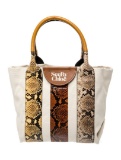 See By Chloe Neutrals Canvas Snap Cls Top Hdl Bag