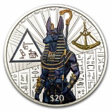 2023 Sierra Leone 2 Oz Silver Anubis Colorized