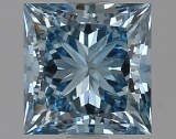 Fancy Blue Princess Cut 2.11ct Vs1 Lab Diamond