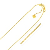 14k Gold Adjustable Franco Chain 0.9mm