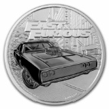 2023 Niue 1 Oz Ag $2 Ruthenium Fast & Furious Coin