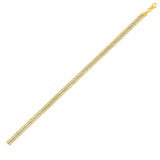 10k Two-tone Gold Triple Strand Rope Bracelet
