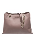 Kate Spade Neut Leather Chain-link Snap Shldr Bag
