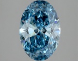 Fancy Blue Oval Cut 2.51ct Vs2 Lab Diamond