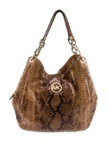 Michael Kors Patent Leather Animal Print Shldr Bag