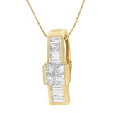 14k Gold 1.10ct Overlapping Diamond Necklace