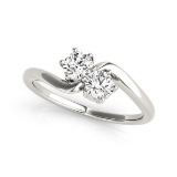 14k White Gold Round .46ct Diamond Solitaire Ring