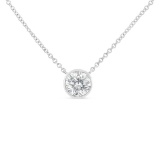 10k Gold .33ct Diamond Modern Bezel-set Necklace