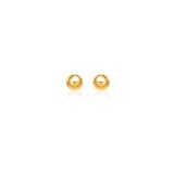 10k Gold Round Stud Earrings 6.0mm