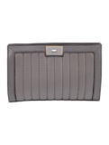 Rebecca Minkoff Grey Leather Pleated Portfolio