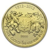 2012 Canada 1/4 Oz Gold $10 War Of 1812 Bu