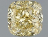 Fancy Yellow Cushion Cut 1.06ct Vs1 Lab Diamond