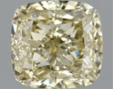 Fancy Yellow Cushion Cut 1.54ct Vs1 Lab Diamond