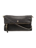 Tory Burch Blk Leather Logo Jacquard Crossbody Bag