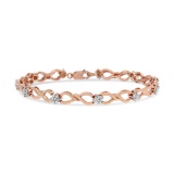 10k Gold-pl .50ct Diamond Link Tennis Bracelet