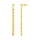 14k Gold Polished Drop Earrings