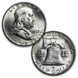 1963-p/d Franklin Half Dollar 40-coin Roll Bu