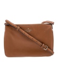 Kate Spade Brown Leather Zip Closure Crossbody Bag