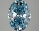Fancy Blue Oval Cut 2.69ct Vs2 Lab Diamond