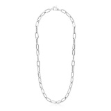 Sterling Silver Wide Paperclip Necklace