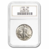 1939 Walking Liberty Half Dollar Ms-65 Ngc