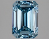 Fancy Blue Emerald Cut 2.08ct Vs1 Lab Diamond