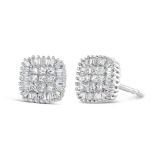 10k Gold .49ct Diamond Composite Stud Earrings