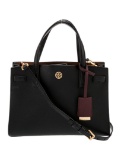 Tory Burch Black Leather Gold-tone Hdw Top Hdl Bag
