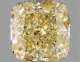 Fancy Yellow Cushion Cut 1.00ct Vs1 Lab Diamond