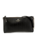Kate Spade Blk Leather Bow & Chain-link Shldr Bag
