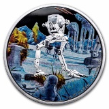 2022 Niue 5 Oz Ag Star Wars At-st Walker W/ Coa