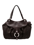 Bvlgari Brown Canvas Zip Cls Shoulder Bag