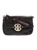 Tory Burch Black Leather Flap & Crossbody Bag