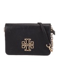 Tory Burch Blk Leather Snap Crossbody Bag