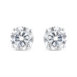 14k Gold Round 1.50ct Diamond Stud Earrings