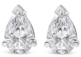 14k Wgold Pear 1.02ct Diamond Stud Earrings