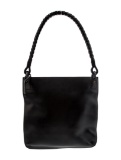 Ralph Lauren Blk Leather Brass Hdw Shoulder Bag