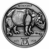 2021 Cameroon 2 Oz Ag Albrecht Durer - Rhinoceros