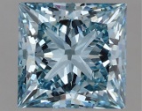 Fancy Blue Princess Cut 2.70ct Vs2 Lab Diamond