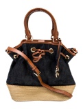 Michael Kors Blue Denim Snap Cls Top Hdl Bag