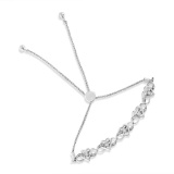 Elegant .11ct Diamond Accent Infinity Bracelet