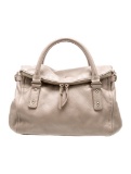 Kate Spade Neutrals Leather Snap Cls Top Hdl Bag