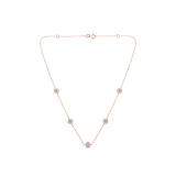 10k Gold-pl .50ct Diamond Station Necklace