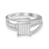 10k Gold .33ct Diamond Composite Bypass Ring