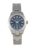 Rolex Oyster Perpetual Ss Blue Dial Women's 26mm