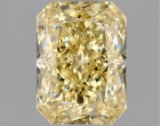 Fancy Yellow Radiant Cut 1.48ct Vs1 Lab Diamond