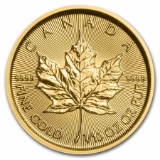 2022 Canada 1/10 Oz Gold Maple Leaf Bu