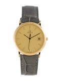 Omega De Ville 18k Gold-pl Qtz Men's 32mm