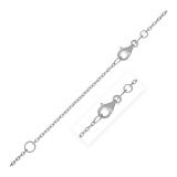14k White Gold Extendable Cable Chain