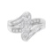 10k Gold .56ct Diamond Cluster Bypass Ring